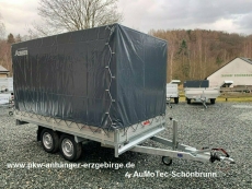 Mieten - PKW Anhänger ANSSEMS PSX-S 2000.325×178 2000 kg gebremst + Hochplane 180 cm